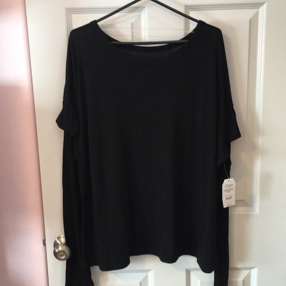 NWT 3x XXXL black long sleeved shirt